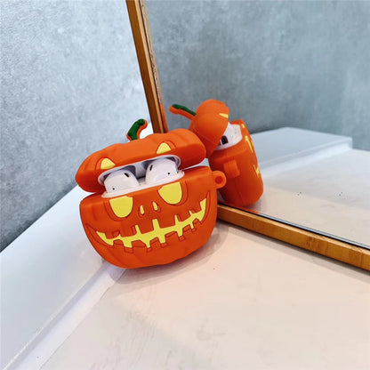 Halloween pumpkin wireless earphone protective cover