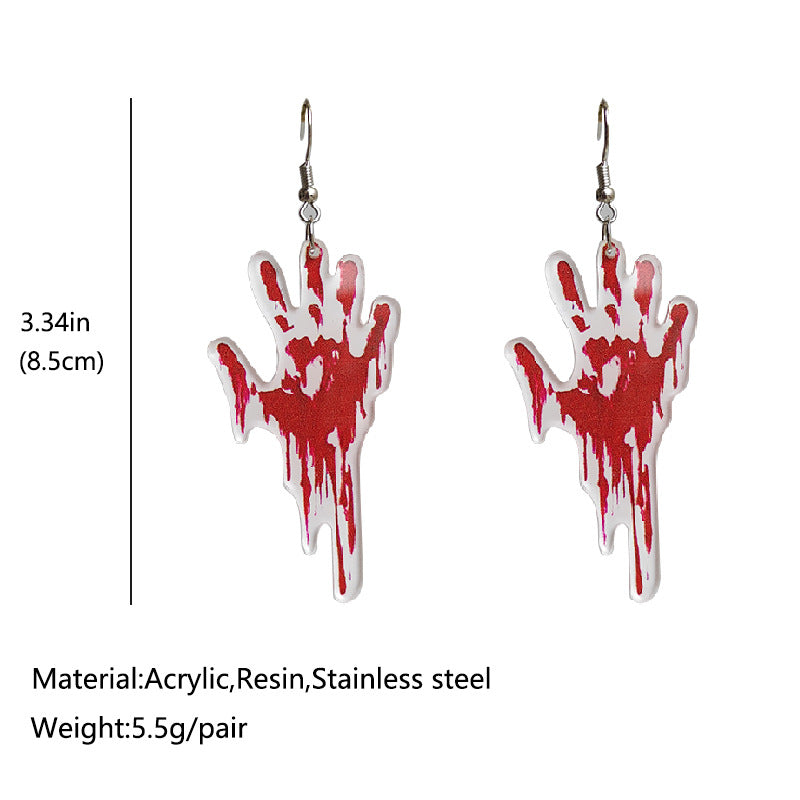 Halloween Horror Skull Shape Acrylic Earrings