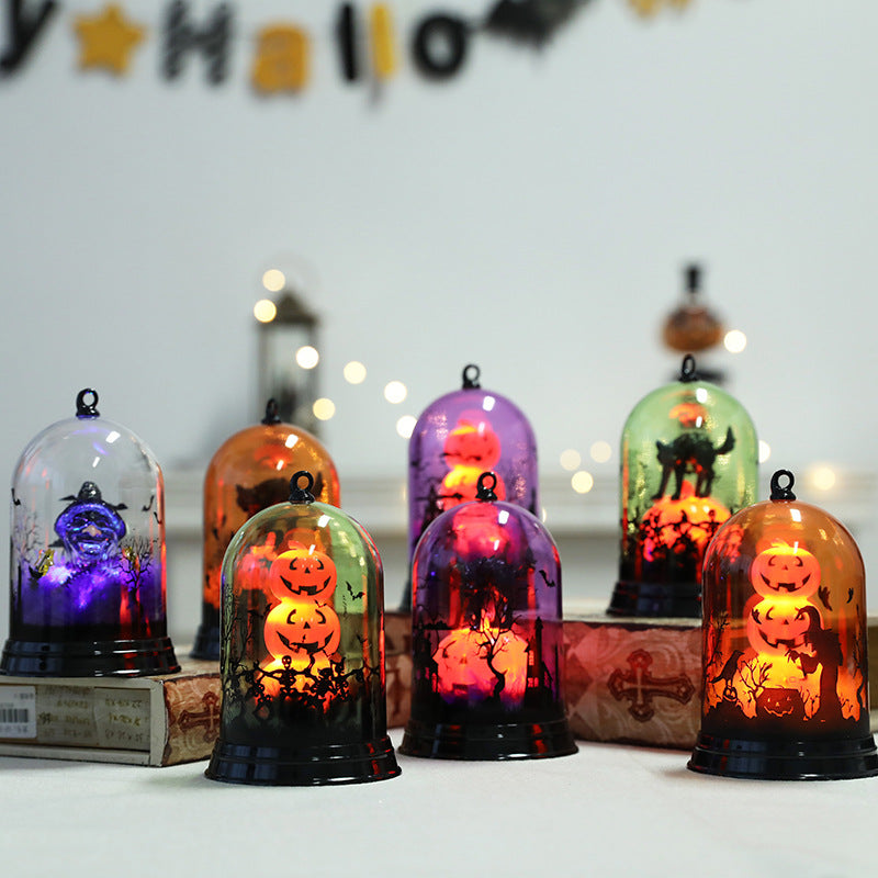 Halloween witch black cat led lights