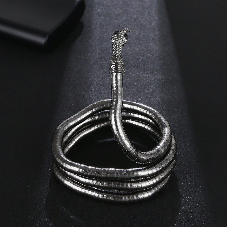 Snake Bone Chain Men And Women Models Dark Opening Europe And The United States Cold Random Shape Winding Snake Design Sense Of Necklace Collar