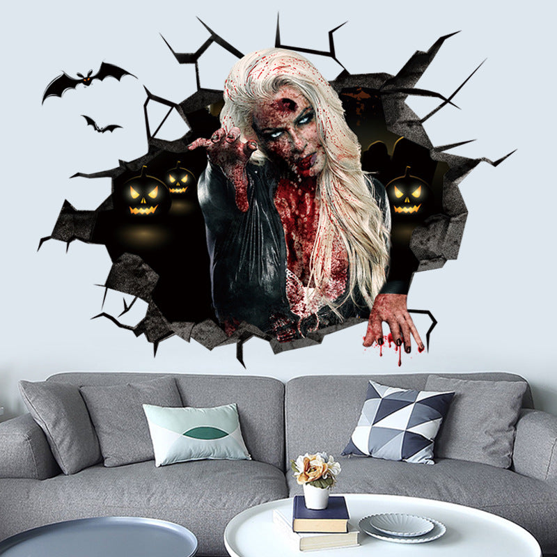 3D Self Adhesive Halloween Wall Sticker