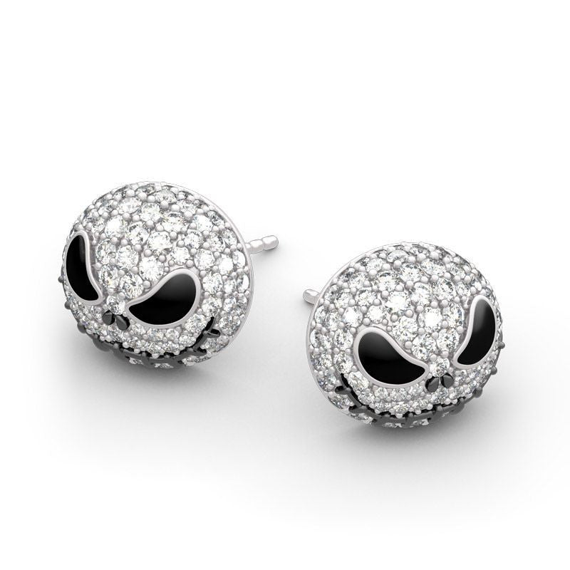 Silver Halloween Skull Personality Fashion Earrings