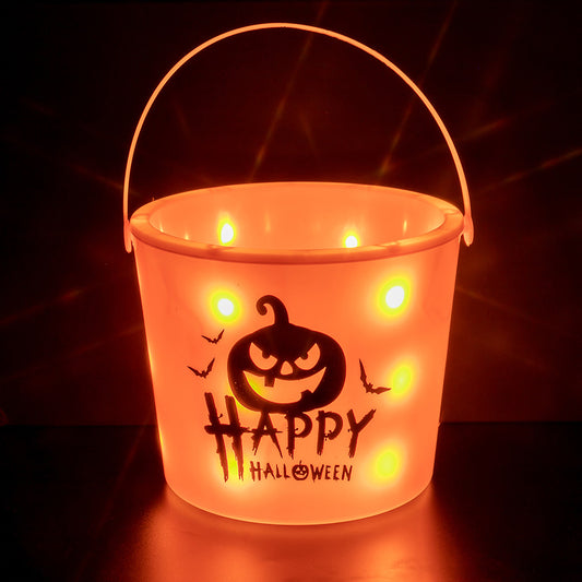 Halloween Portable Glowing Pumpkin Bucket