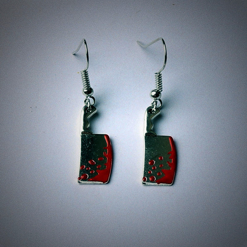 Halloween Horror Worship Alternative Style Weapon Chopper Earrings