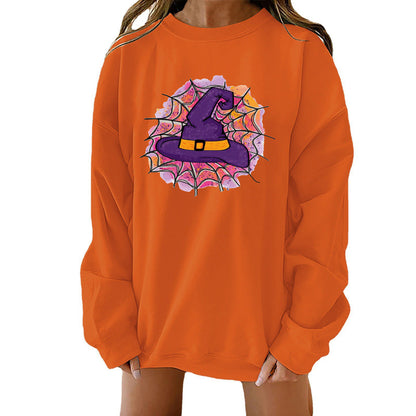 Halloween Creative Theme Print Loose Sweater