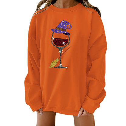 Halloween Creative Theme Print Loose Sweater