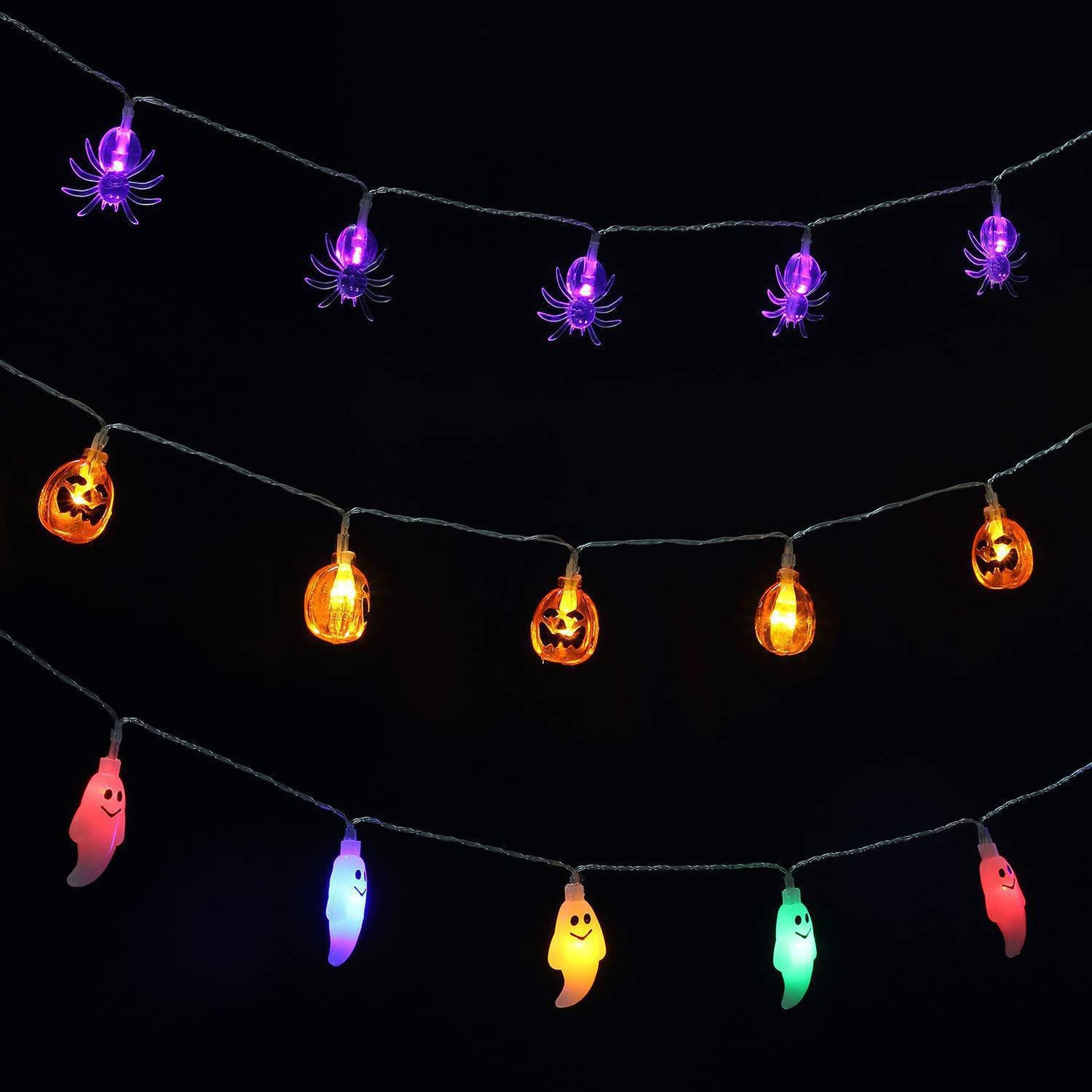 Halloween Decoration Lights Bat String Lights For Garden Gate Yard Halloween Christmas Decoration