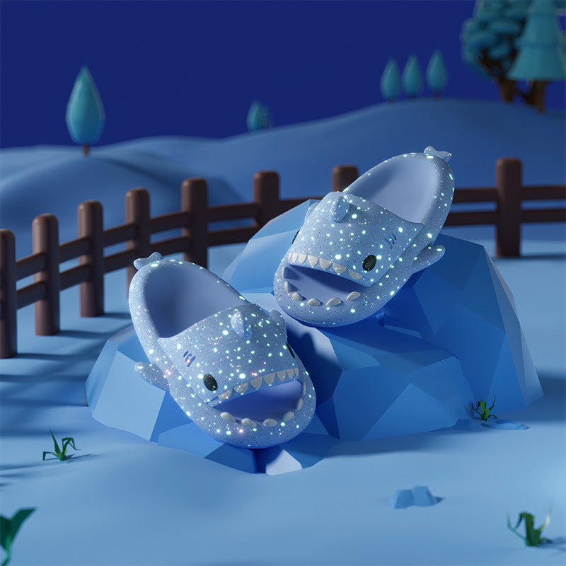 Shark Starry Night Light Slippers