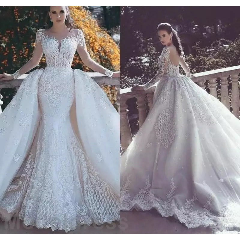 Mermaid Long Sleeve Wedding Dress