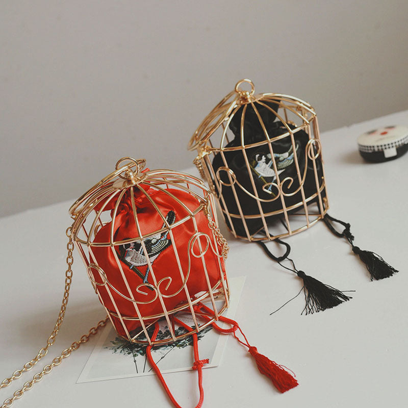 Handbag birdcage shoulder bag