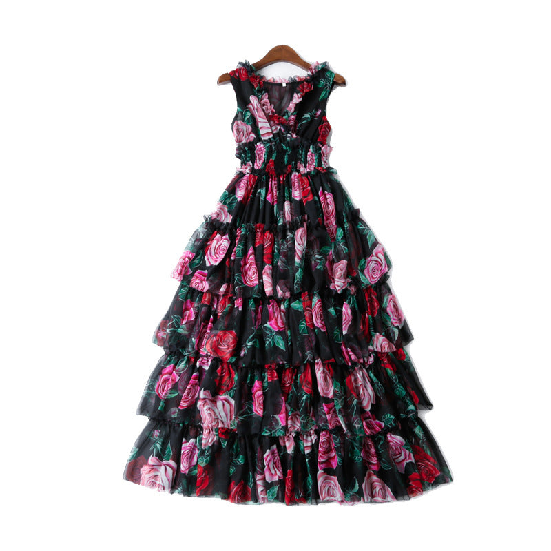 Rose Print Princess Dress