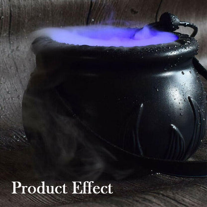 Halloween Witch Pot Smoke Machine LED Humidifier Color Changing Creepy Decor