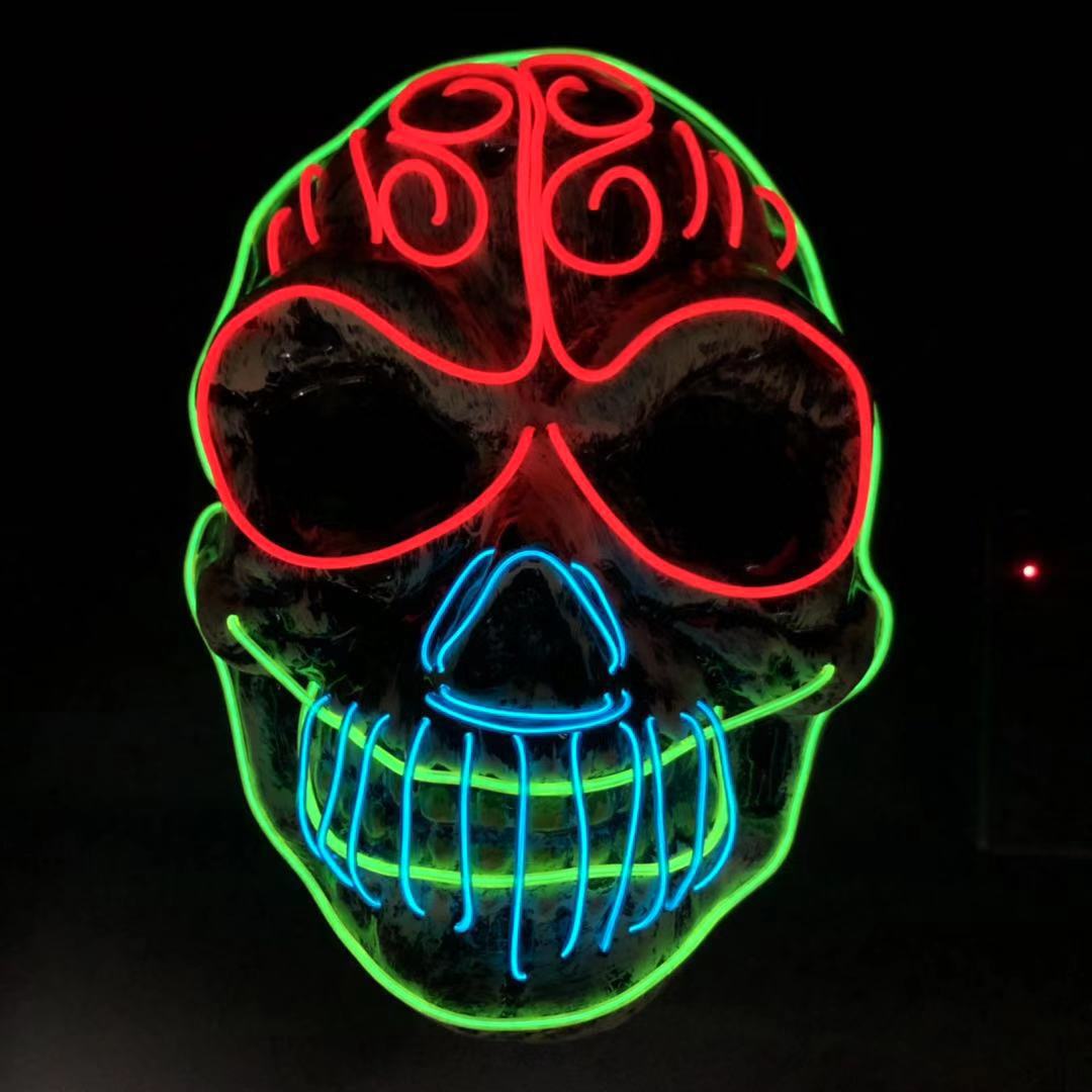 Halloween skull LED glowing mask