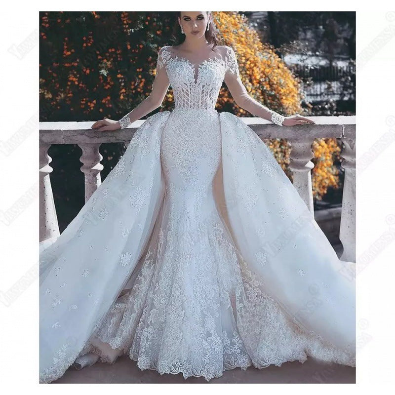 Mermaid Long Sleeve Wedding Dress