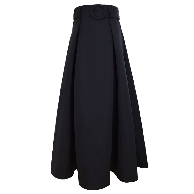 High Waisted Retro Hepburn Style With Thin And Large Wwing Umbrella Skirt