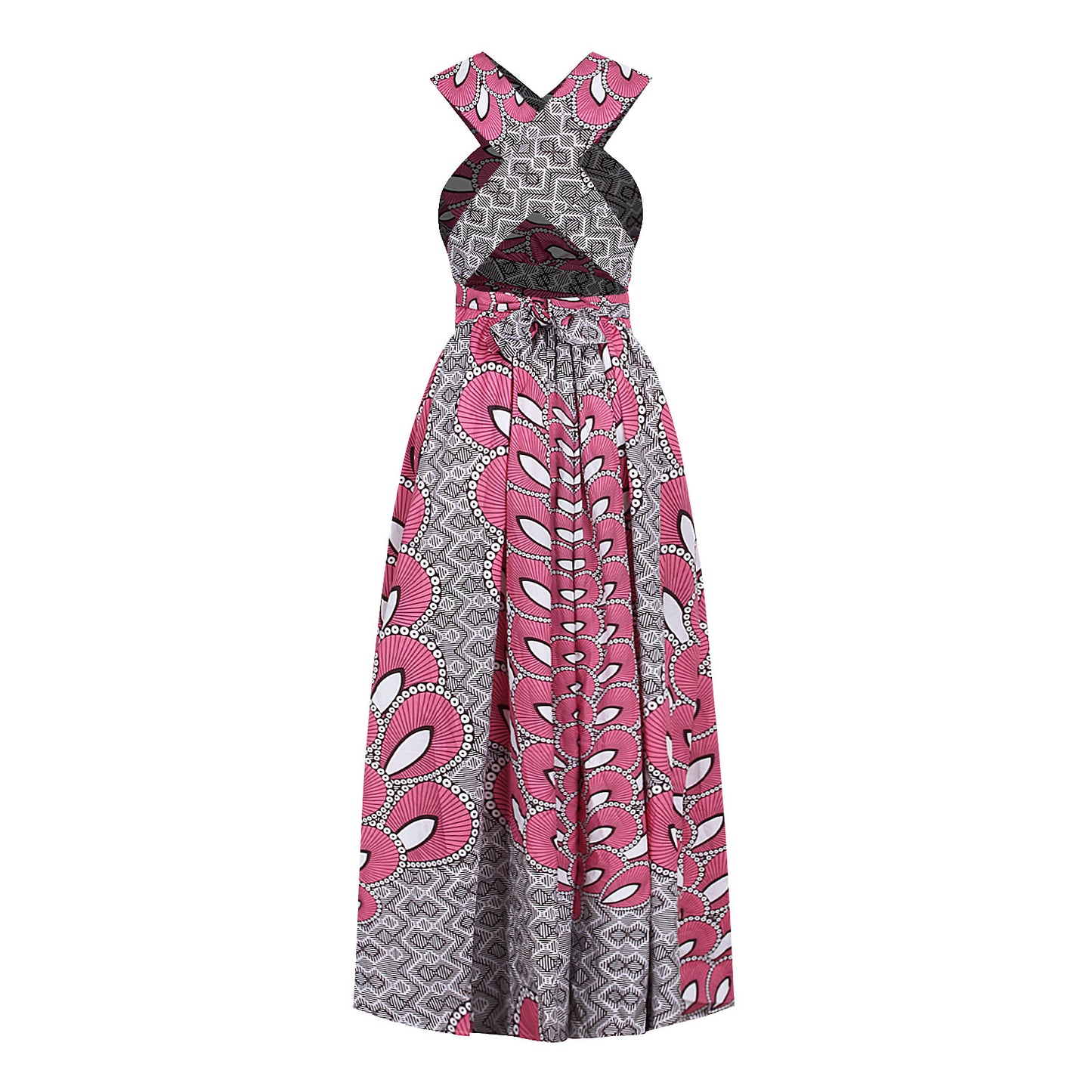 African Print Tie-up Dresses