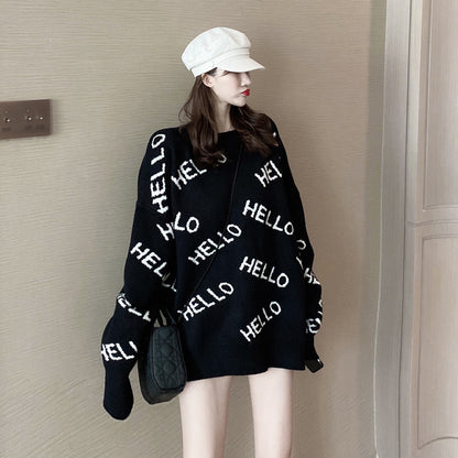 Loose Fitting, Lazy Style Pullover, Versatile Crew Neck Sweater