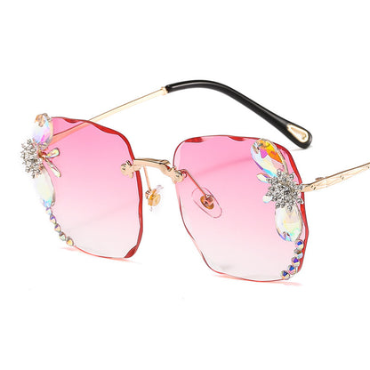 Luxury Frameless Rhinestone Sunglasses