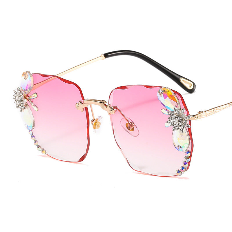 Luxury Frameless Rhinestone Sunglasses