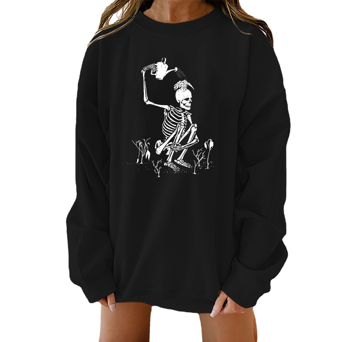 Halloween Creative Theme Print Loose Sweater