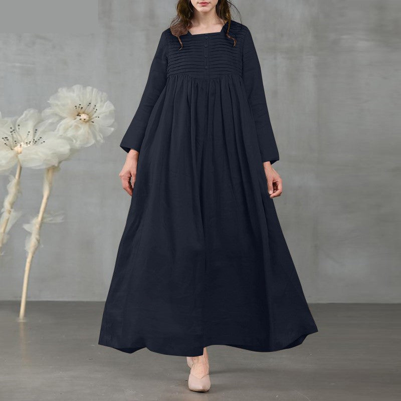 Women Pastoral Long Sleeve Dress