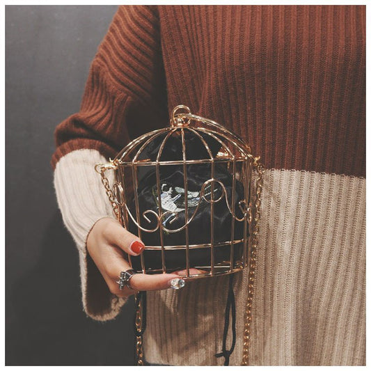 Handbag birdcage shoulder bag