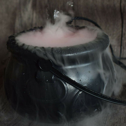 Halloween Witch Pot Smoke Machine LED Humidifier Color Changing Creepy Decor