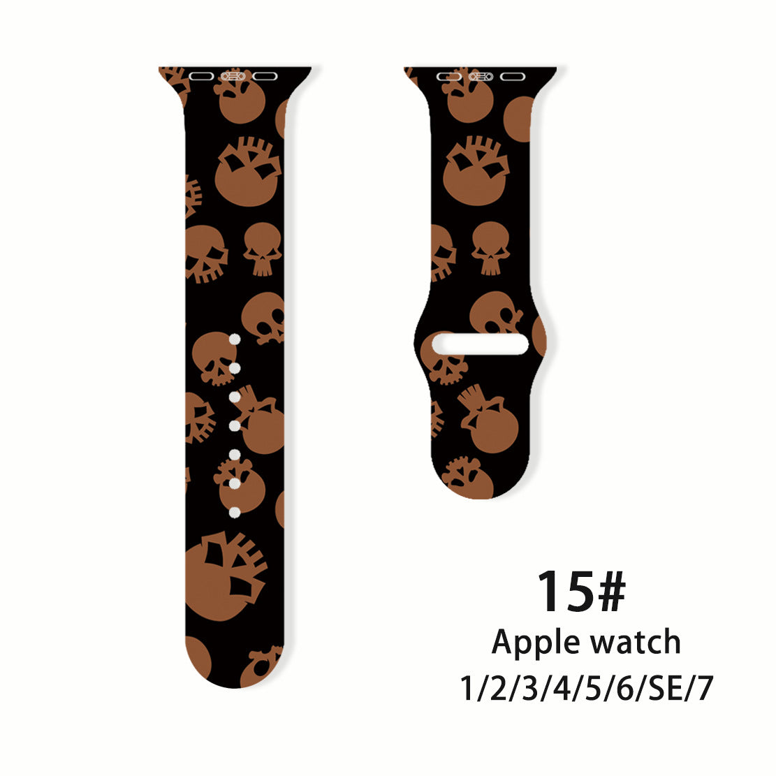 Halloween Pumpkin Bat Print Watch Band