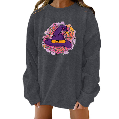 Halloween Creative Theme Print Loose Sweater