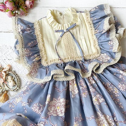 Girl Lolita Floral Princess Dress