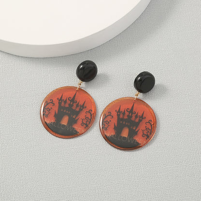 Simple Geometric Personality Halloween Earrings