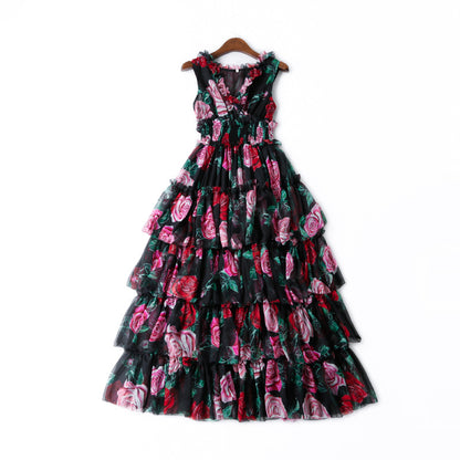 Rose Print Princess Dress