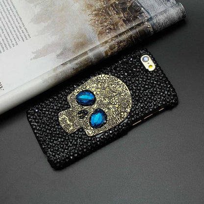 Skull Rhinestone Mobile Phone Shell