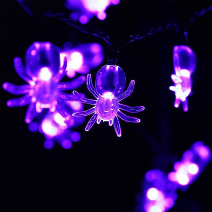 Halloween spider LED light string