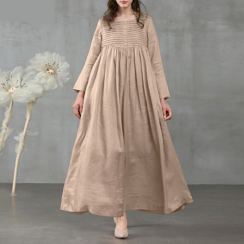 Women Pastoral Long Sleeve Dress