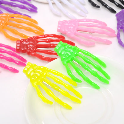 Halloween Skull Hand Claw Fluorescent Hairpin