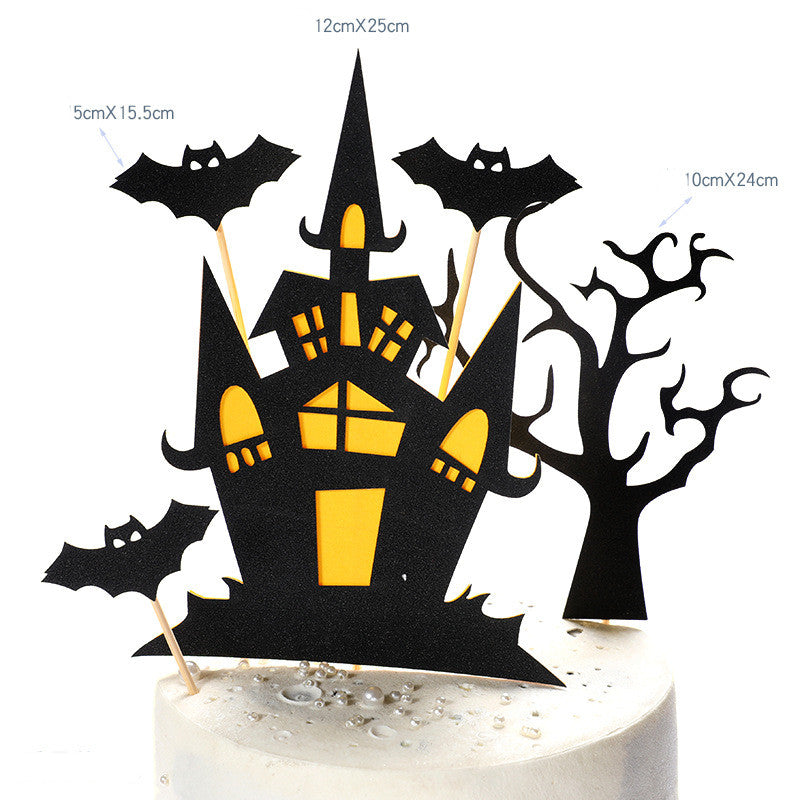 Stylish Halloween Decoration Birthday Cake Card