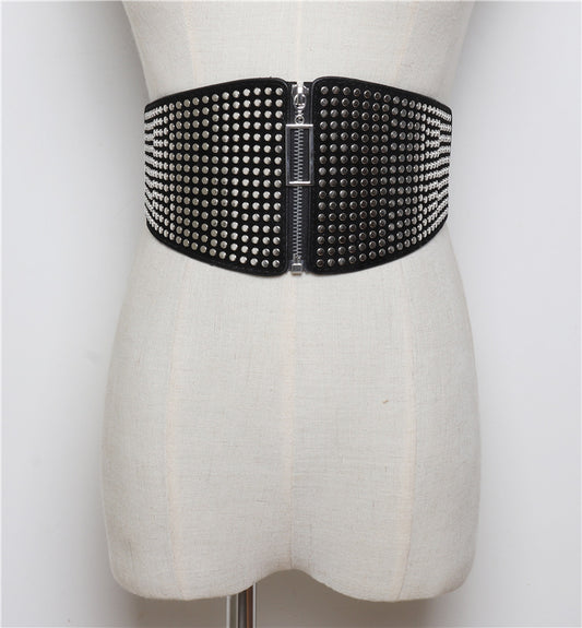 All-match Super Wide Belt With Shirt Waist And Wide Girdle