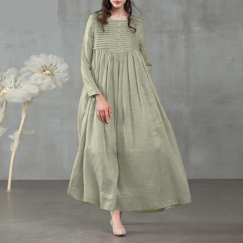 Women Pastoral Long Sleeve Dress