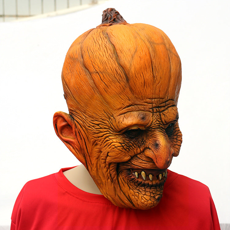 Halloween Easter Pumpkin Cosplay Latex Mask Scary Halloween Carnival Dress Up Headgear Props