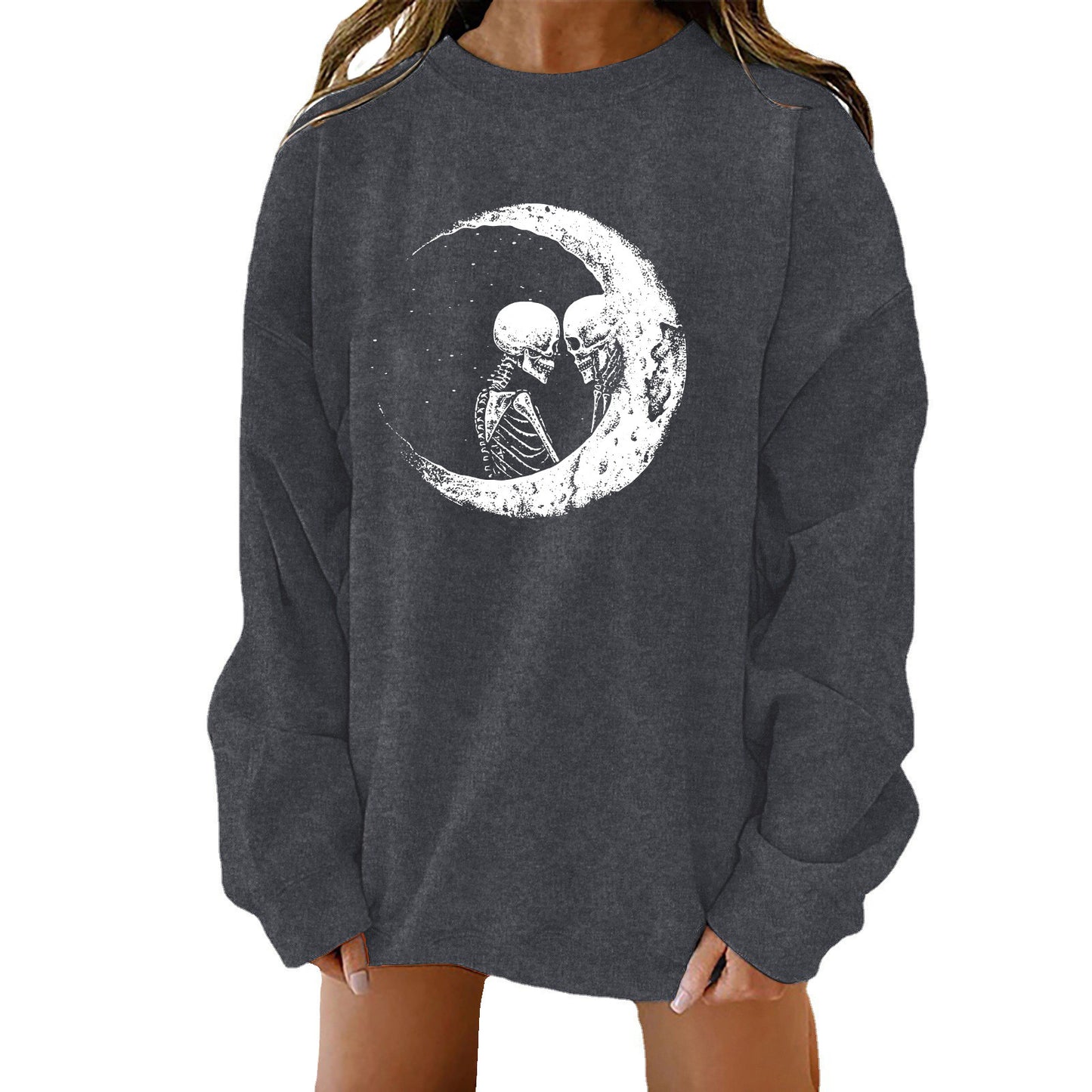 Halloween Creative Theme Print Loose Sweater