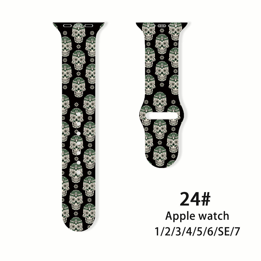 Halloween Pumpkin Bat Print Watch Band