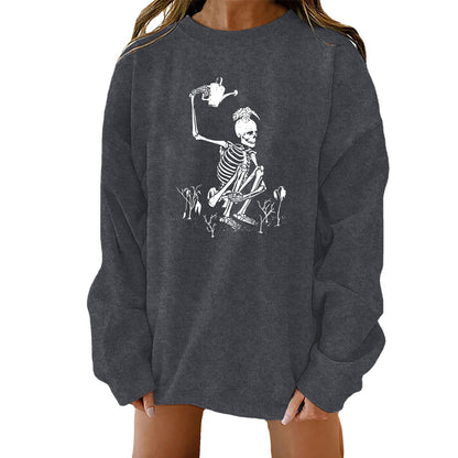 Halloween Creative Theme Print Loose Sweater