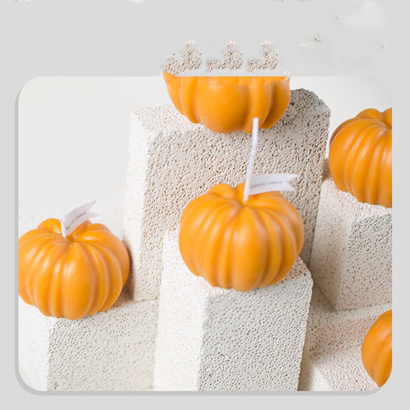 Fake Pumpkin Candle Halloween Gift