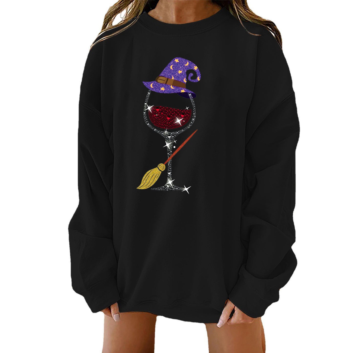 Halloween Creative Theme Print Loose Sweater