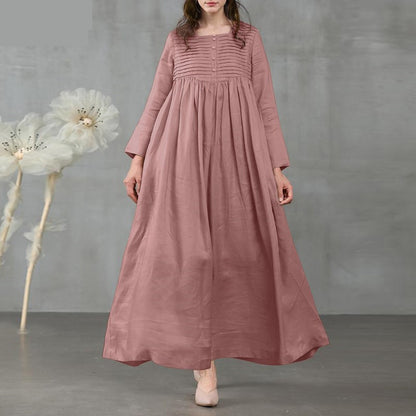 Women Pastoral Long Sleeve Dress