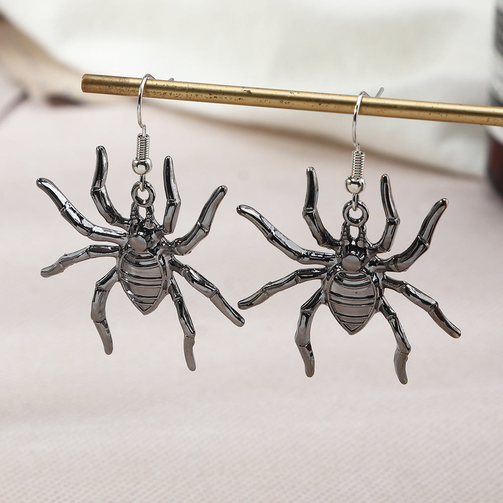 Metal Spider Earrings Halloween Earrings