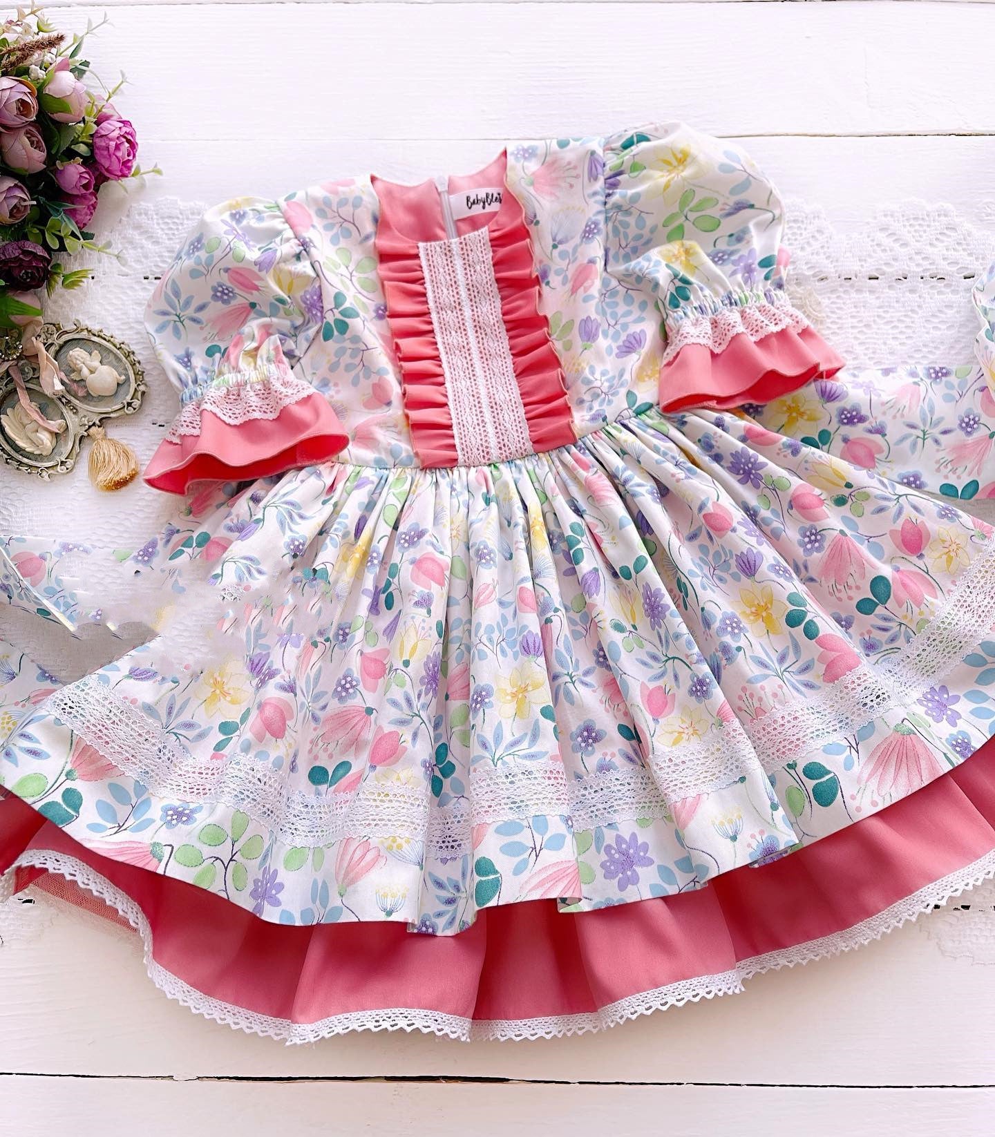 Girl Lolita Floral Princess Dress