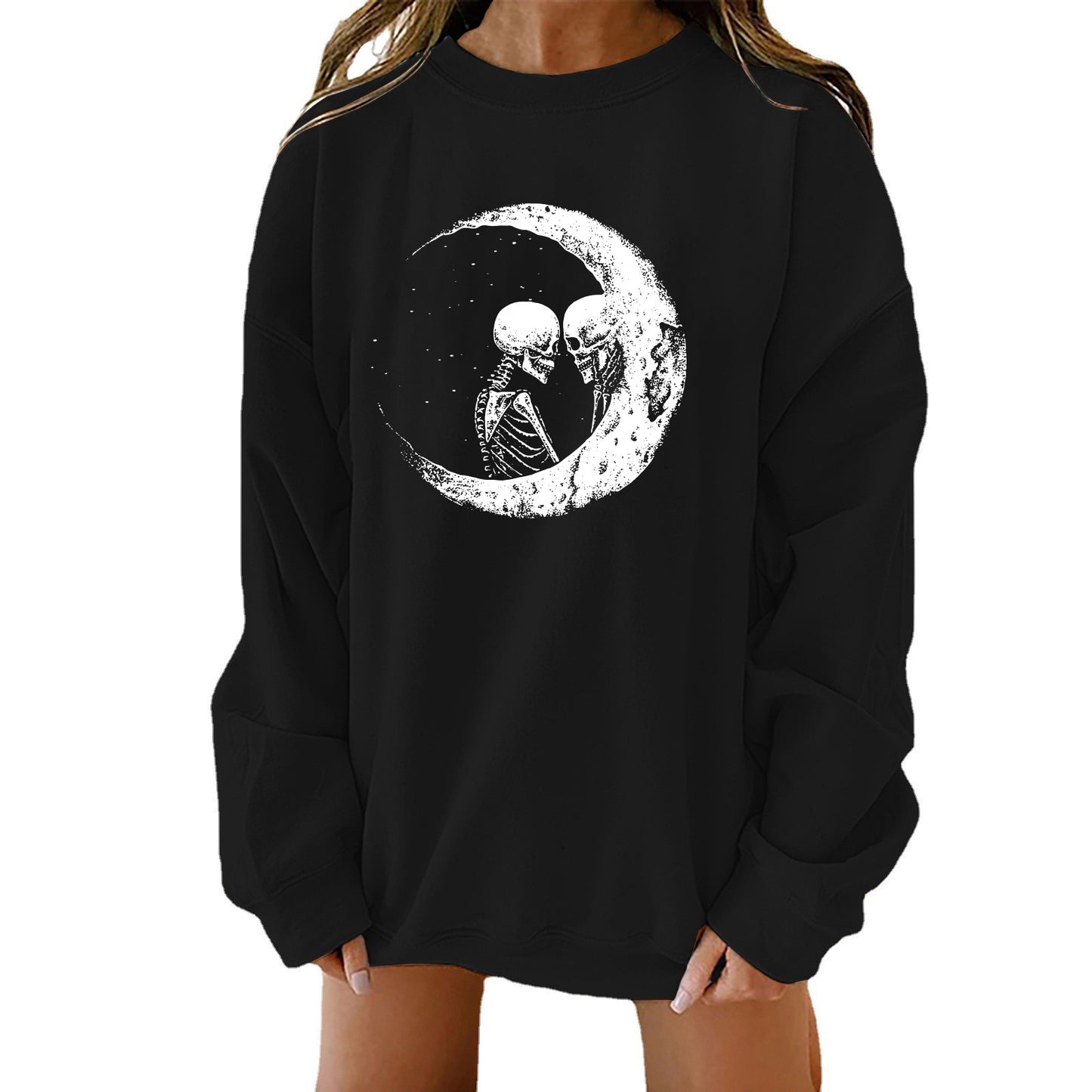 Halloween Creative Theme Print Loose Sweater