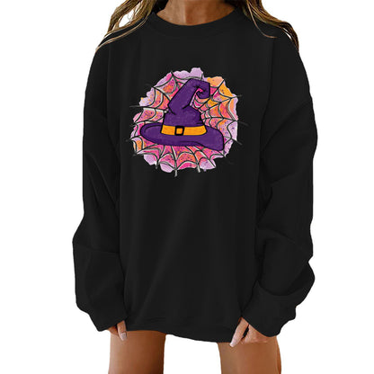 Halloween Creative Theme Print Loose Sweater